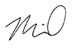 Signature of President and CEO